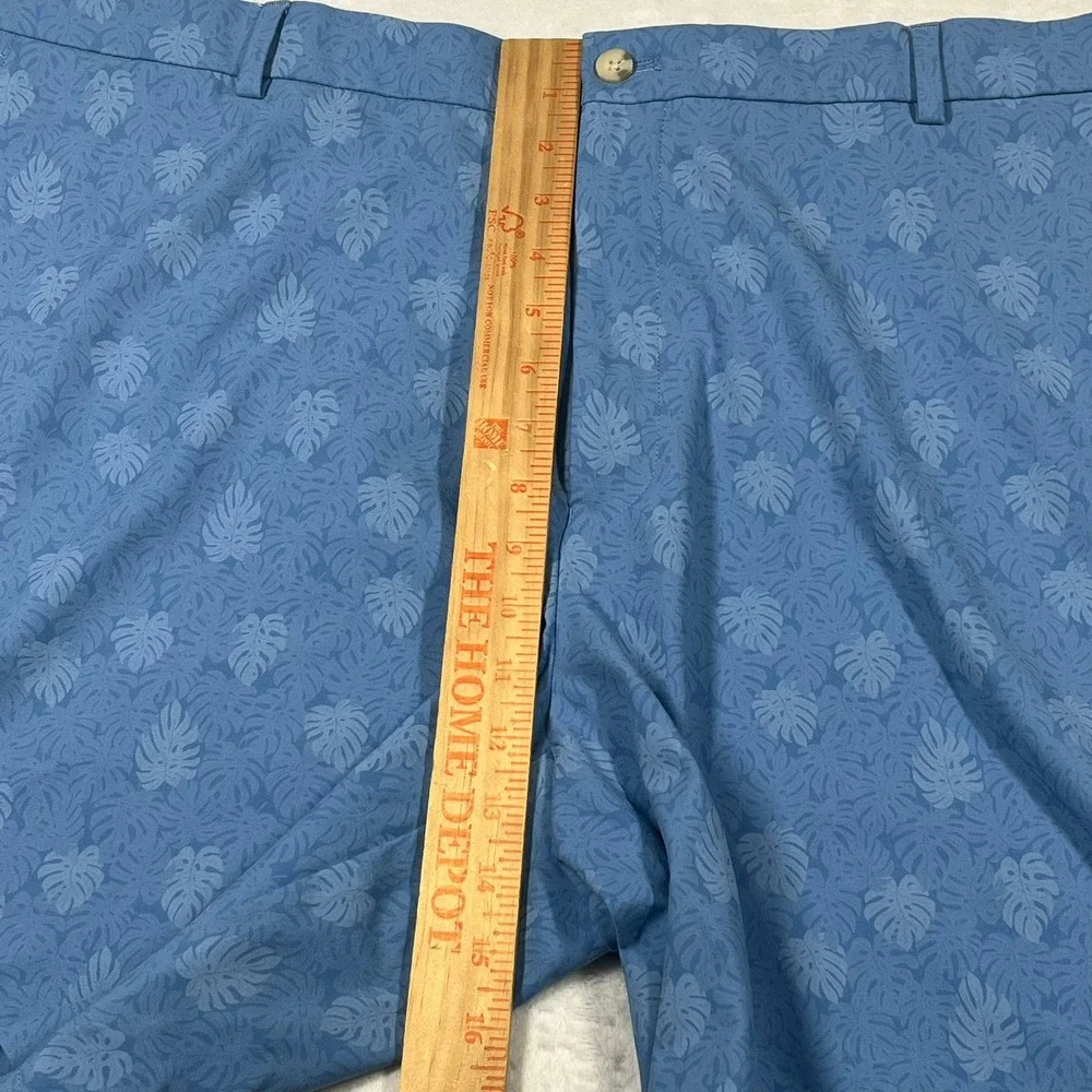 Peter Millar Performance Shorts Mens 42 Blue Monstera Leaf Print MS20EB83 Golf